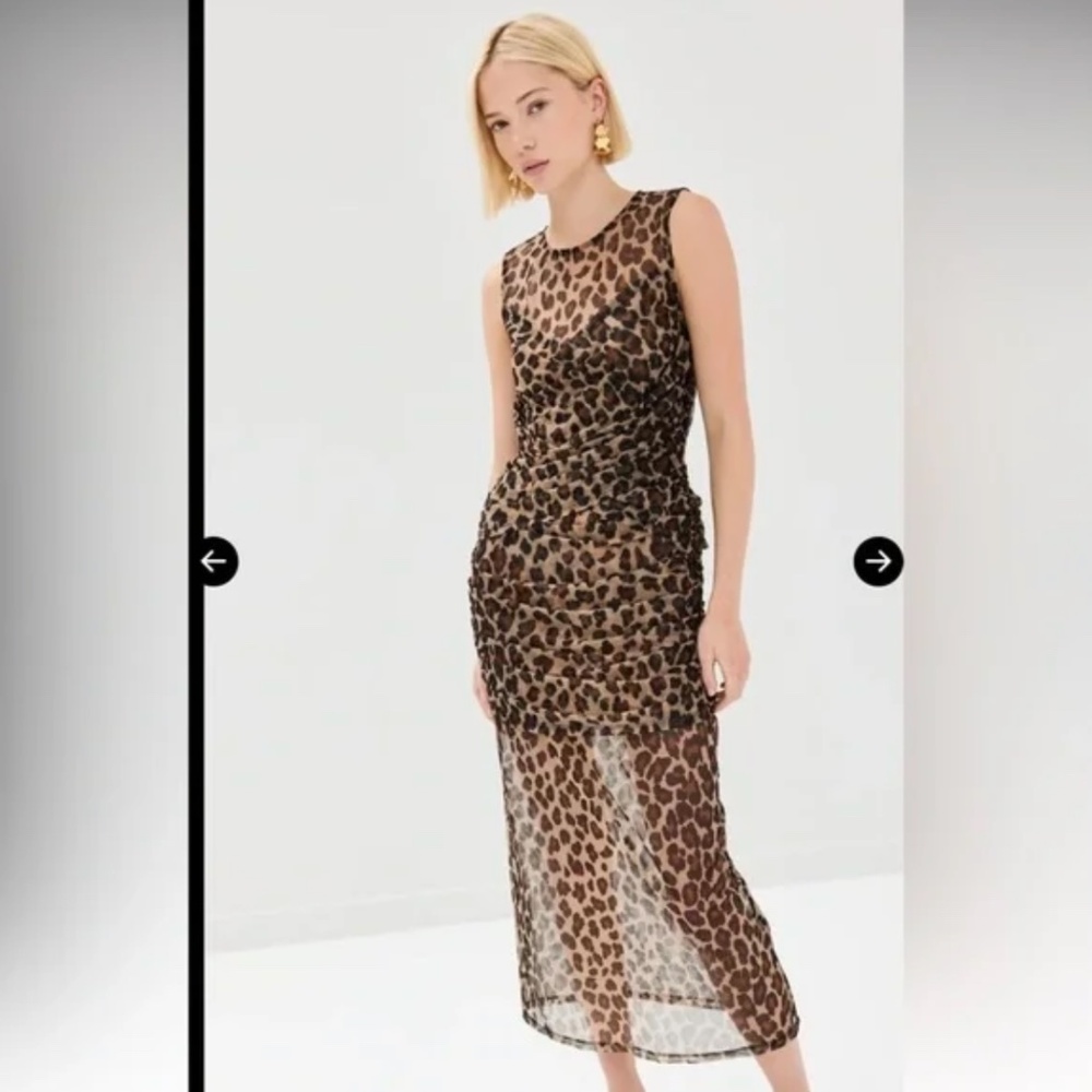 Simon Miller Kinny Mesh Leopard Semi Sheer Dress XS SOLD OUT - Picture 4 of 5